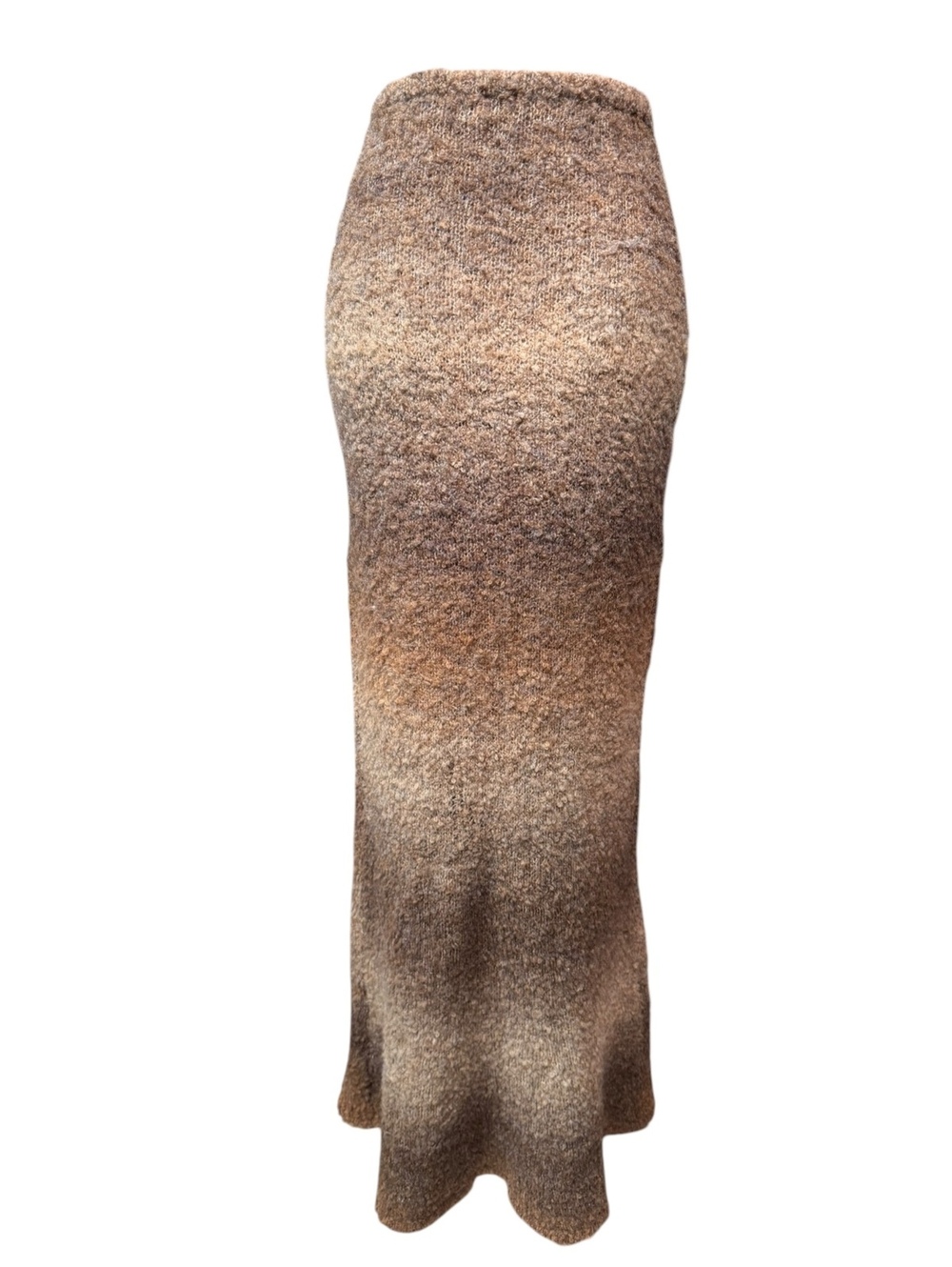 PrettyLittleThing Brown Knit Ombre Maxi Skirt